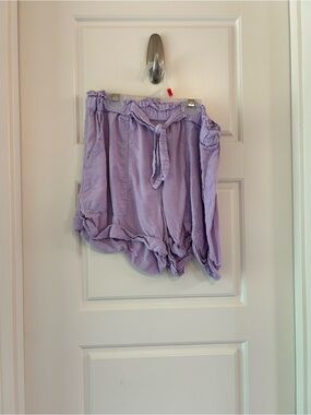 Aerie Lavender Lightweight Tie-Waist Shorts